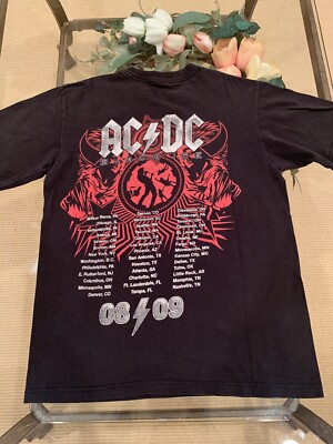 2008-2009 ACDC Rock N Roll Train Concert Tour Black ICE T