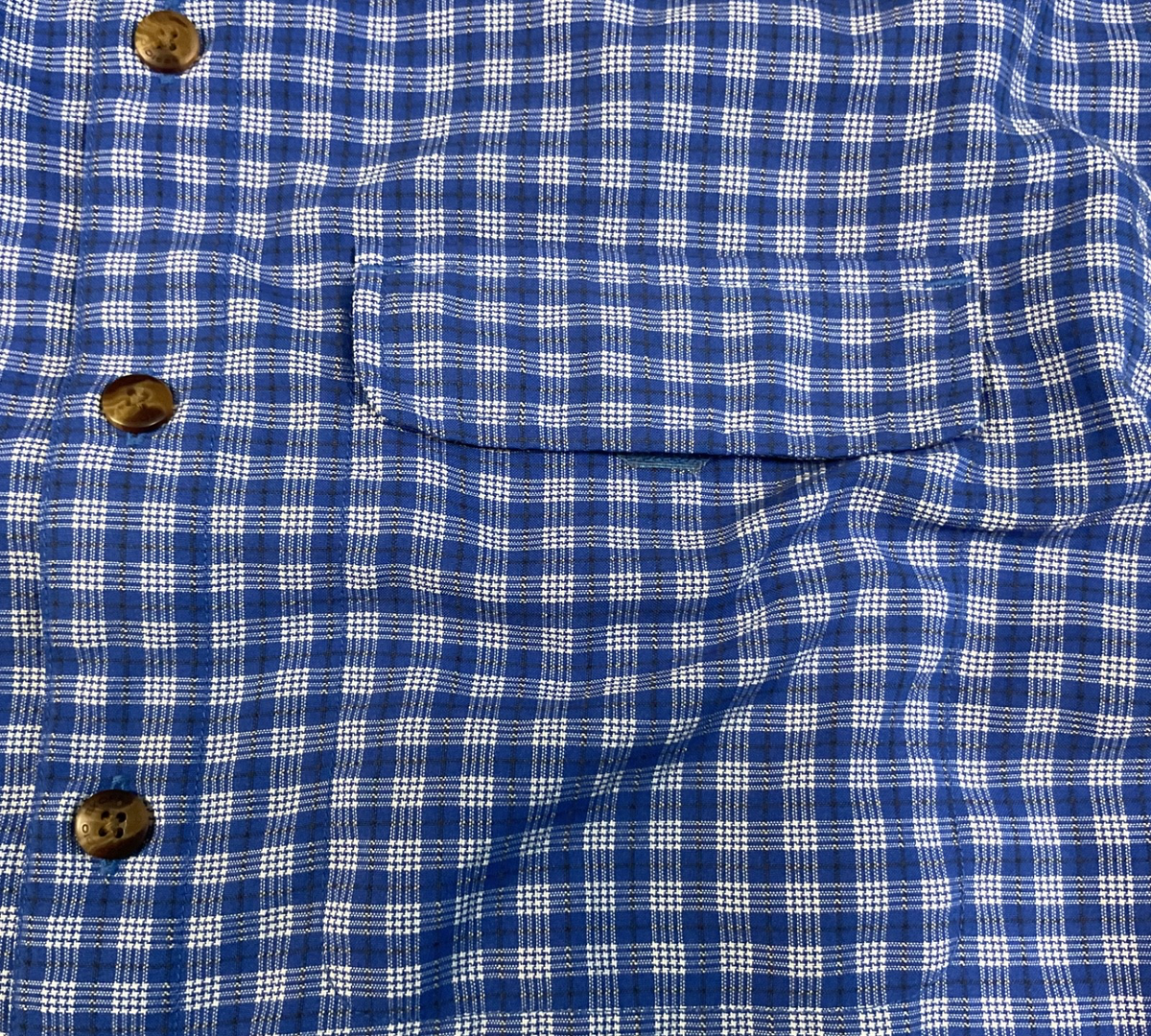 Exofficio Buzz Off Anti-Insectes Bleu Plaid Voyage Manches