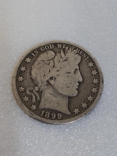 1899-P BARBER HALF DOLLAR 50C PHILADELPHIA MINT RARE EARLY DATE COLLECTOR COIN