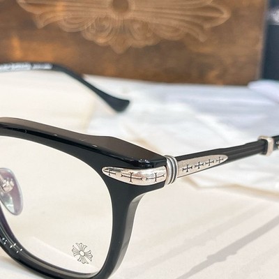 Chrome Hearts Eyeglasses Black Silver 51-23-145 Rare