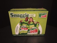 MOUNTAIN DEW Retro SNUGGIE 1 Size Fits All Soft Fleece Blanket 71"X54" NEW