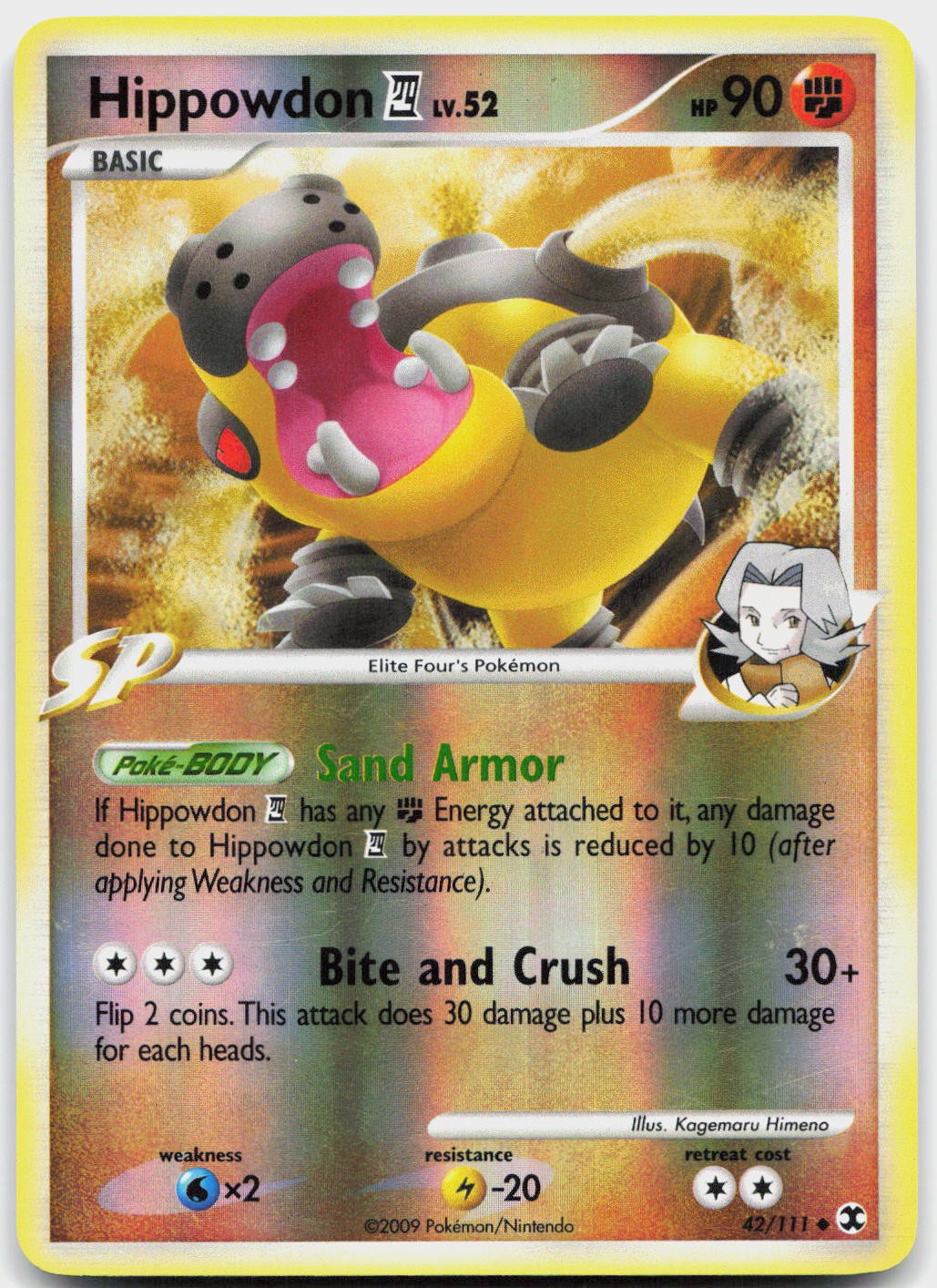 Hippowdon E4 42/111 Uncommon Rising Rivals Pokemon Reverse Holo Lightly Played