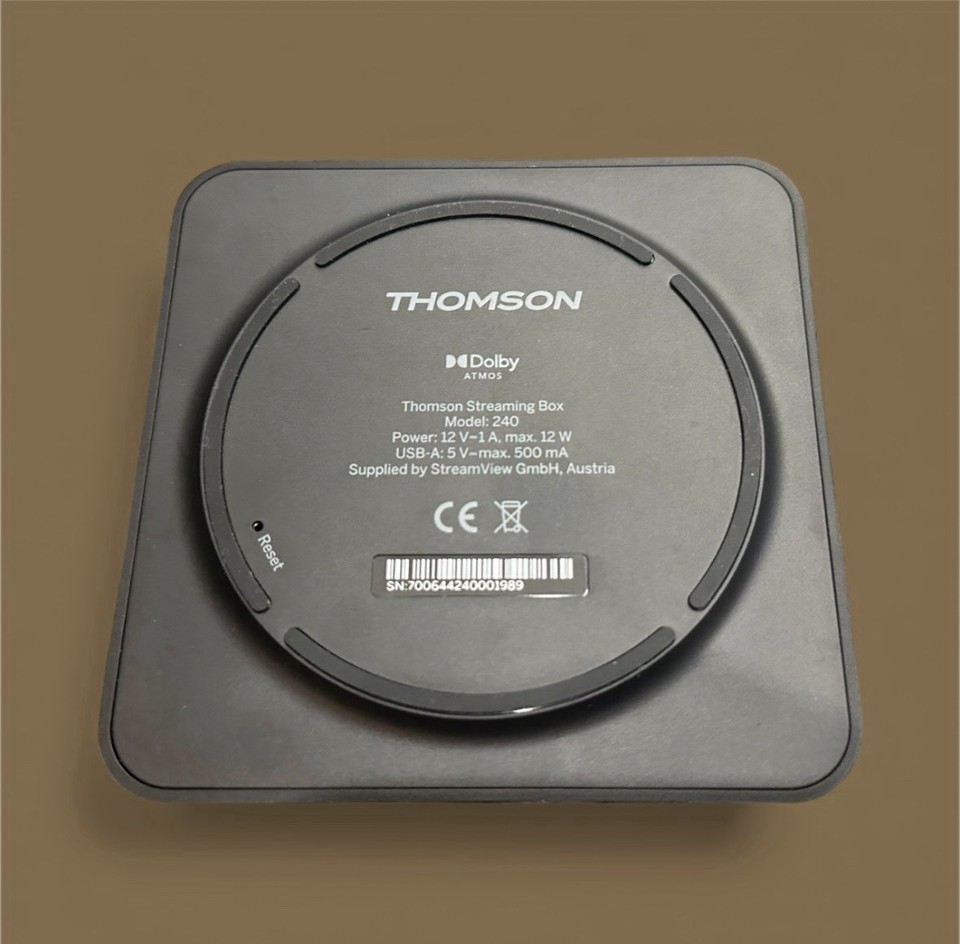 Thomson Streaming Box 240 – 4K UHD – Google TV – Commande Vocale – Wi-Fi/Bluetooth/Ethernet – 8 Go