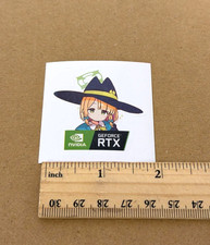 1Pc Anime Ayame Computer Sticker Label Logo Decal NVIDIA GeForce RTX