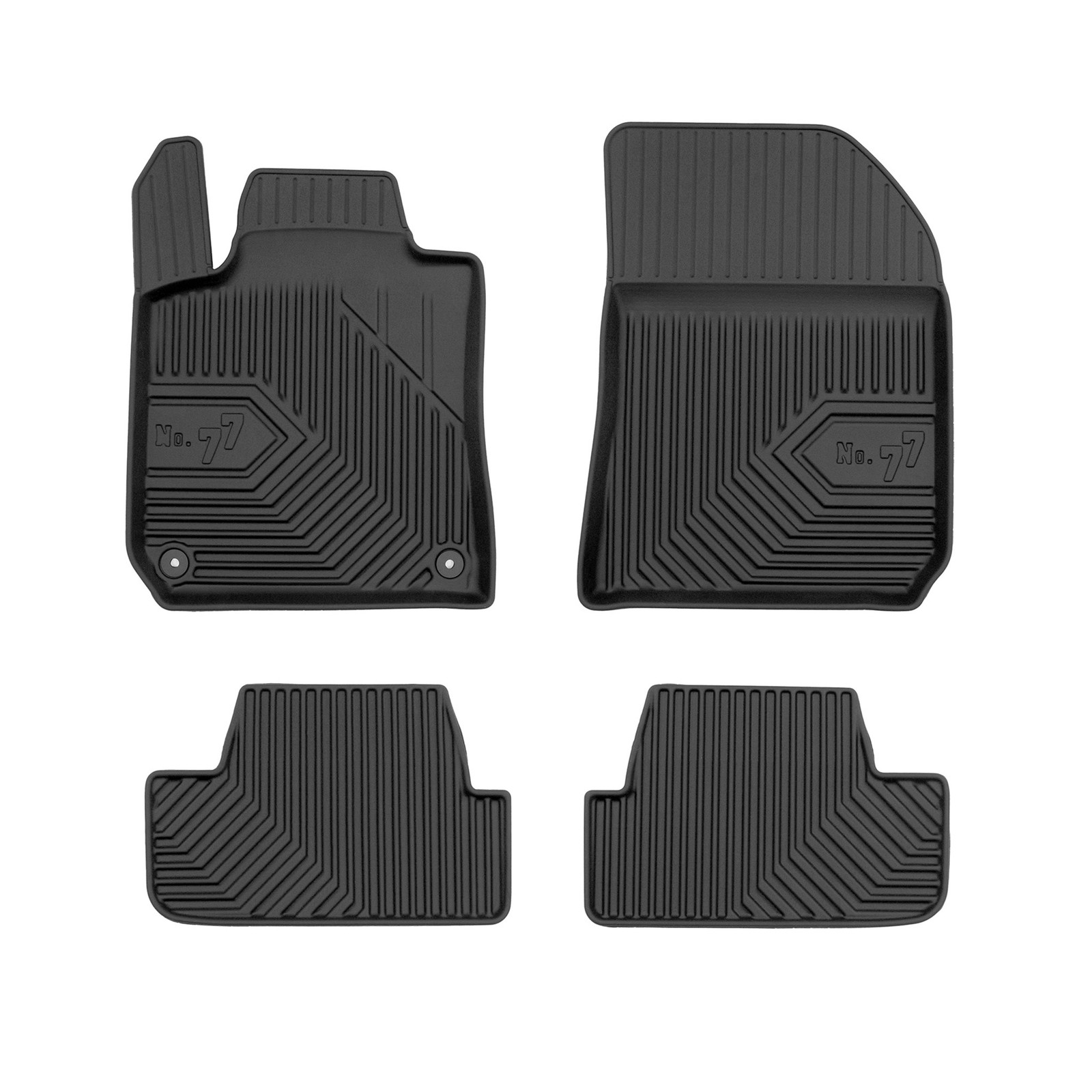 Tapis de sol voiture en TPE premium pour Peugeot 308 II HB finition noire