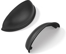 10 Pack 3" Drawer Pulls Matte Black Cabinet Cup Pulls Kitchen Hardware Cabinet H