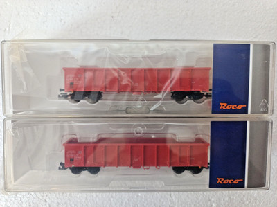 Roco 37645   2-teiliges Set offene Güterwagen Bauart Eanos der DB AG, Spur TT