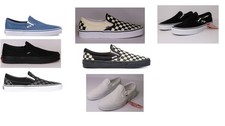 Vans New Slip On Classic Sneakers Unisex Canvas Shoes All Colors Men's Sizes