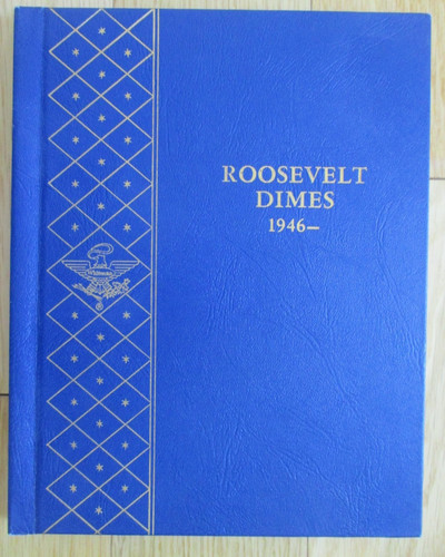 Vintage Used Whitman Coin Album US Roosevelt Dimes 1946-1960s