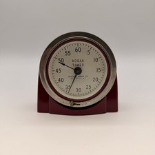 Vintage Kodak Darkroom Timer Red Bakelite Mechanical Wall Mount Rochester