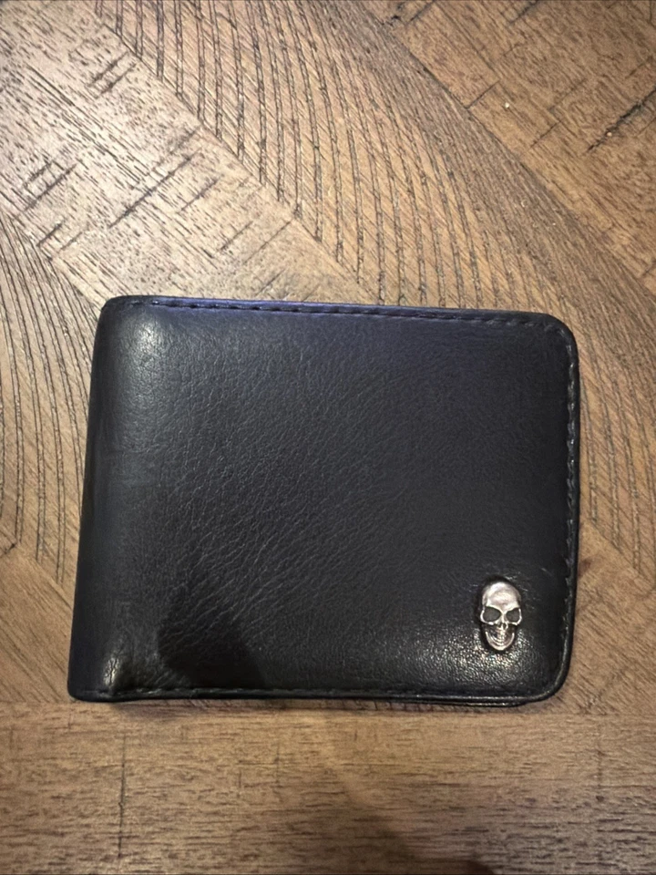 King Baby, Genuine, Leather Skull Wallet, Silver - Image 3 of 4