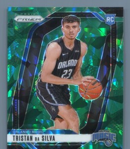 2024-25 Panini Prizm #256 Tristan da Silva Prizms Green Ice
