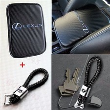 Set For Lexus Racing Car Center Armrest Cushion Mat Pad Cover + Black Keychain