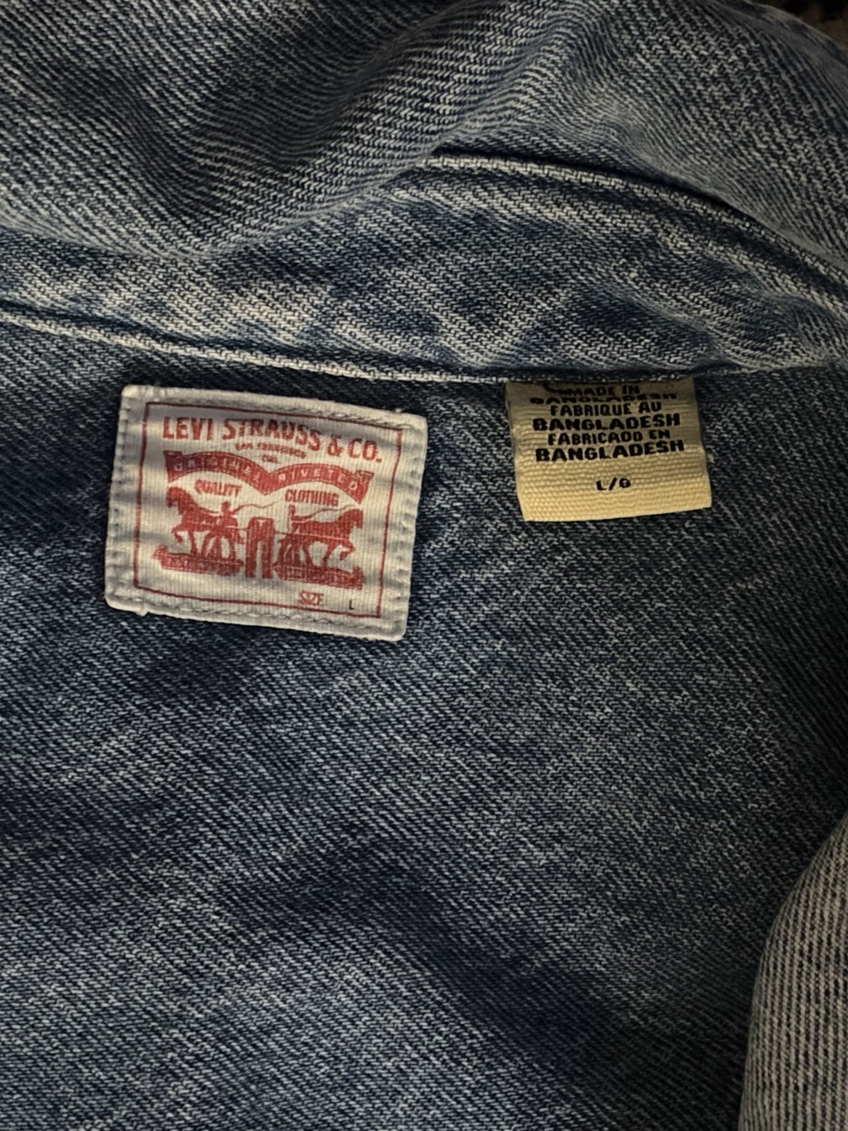 Levi Denim Jacket Large - image 2