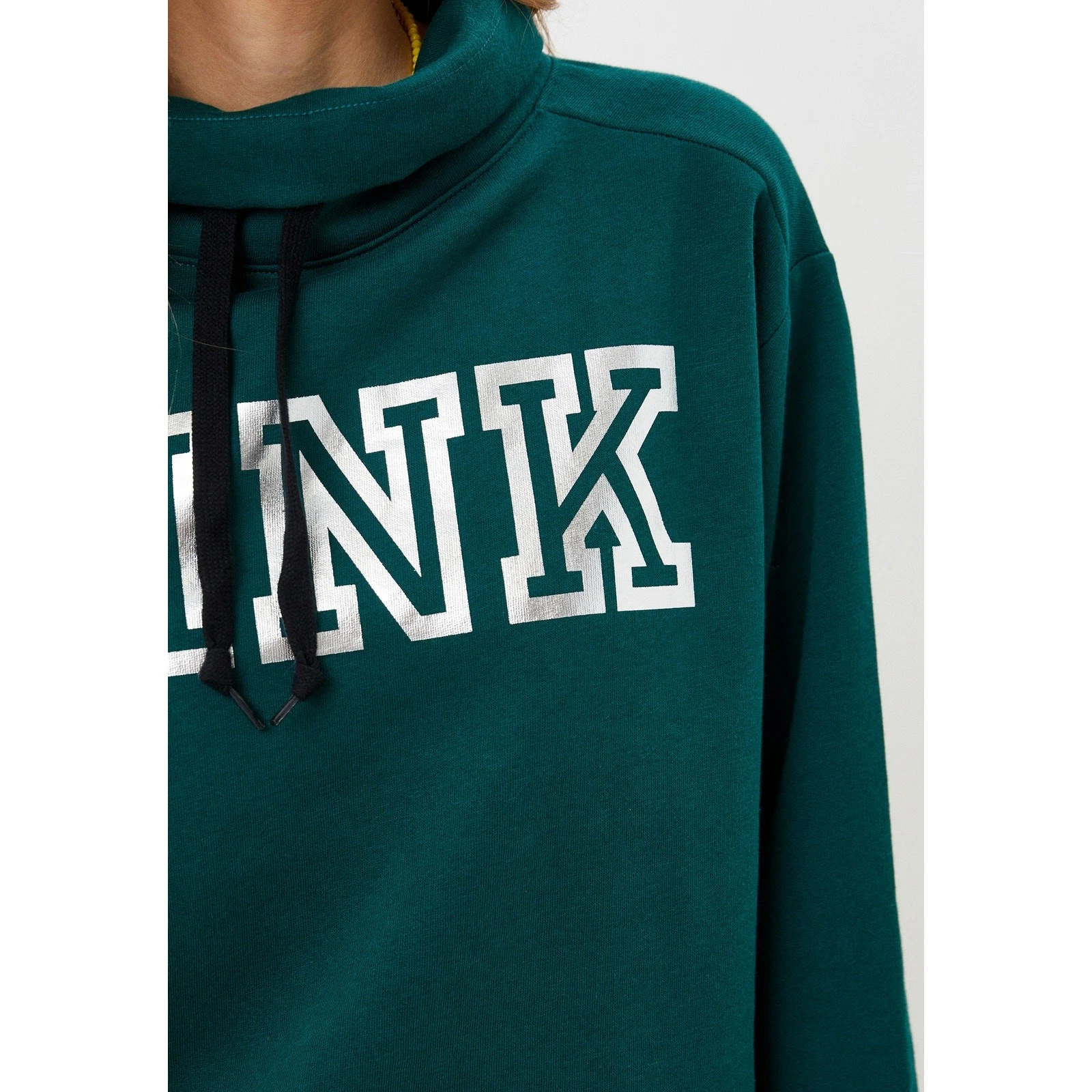 UNDERCOVER Pullover rosa Victoria's Secret logo felpa con cappuccio maniche lunghe verde taglia XS NUOVO CON ETICHETTE