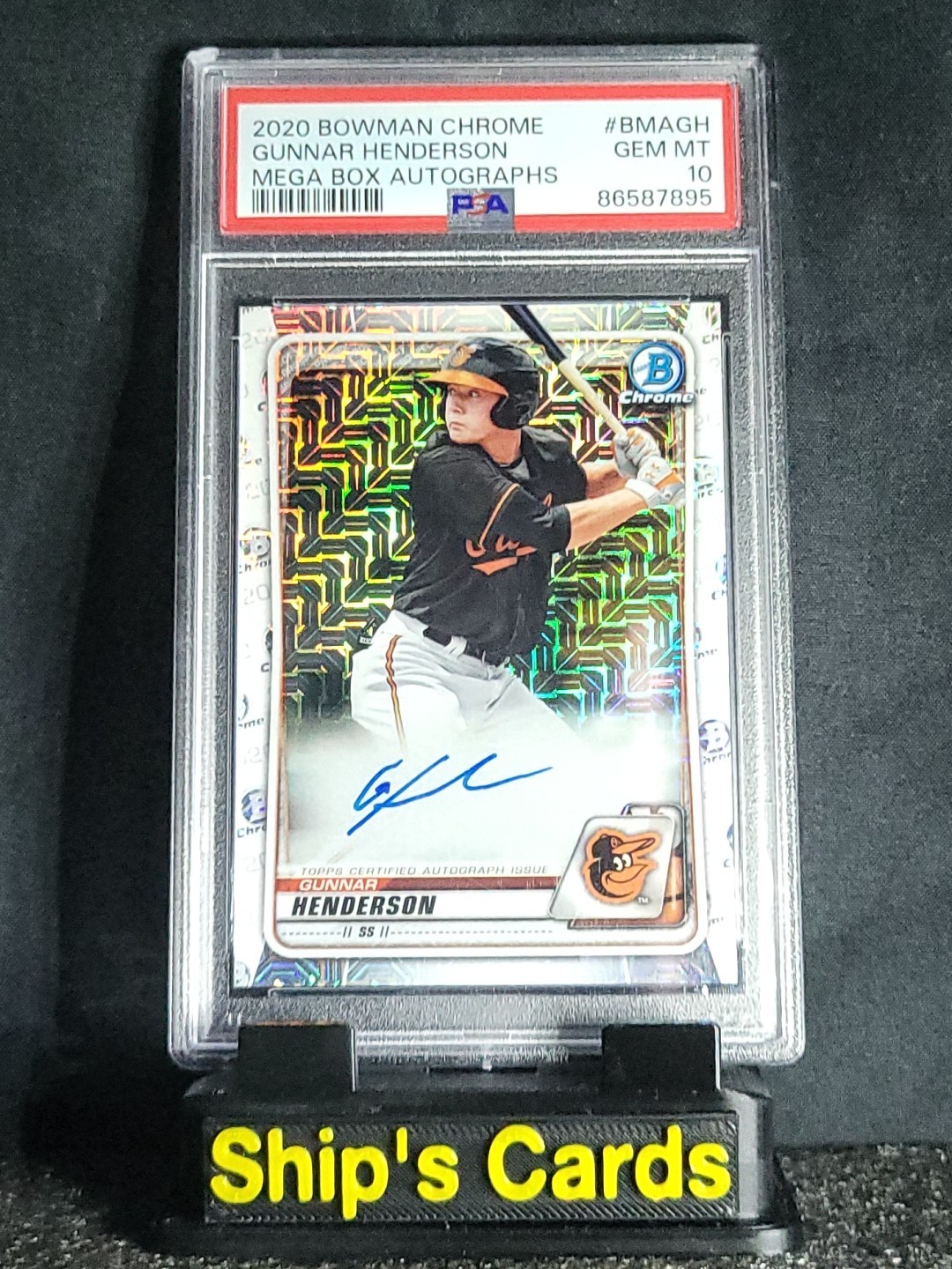 2020 Bowman Chrome Gunnar Henderson Mega Box Autographs PSA 10