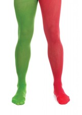 Elf Tights Green Red Adult Xmas Costume Accessory