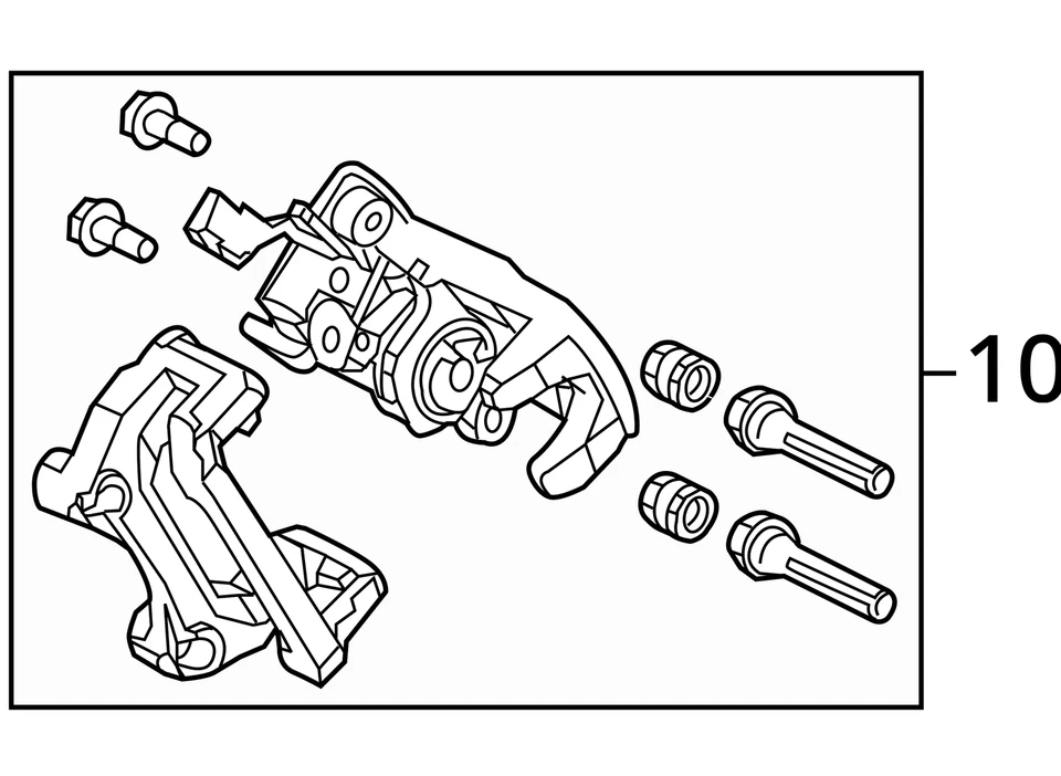 Pinza de freno derecha Ford Fusion 2006-2012 pasajero delantero QWUP1 Foto 4 de 4