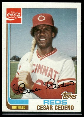 1982 Topps Coca-Cola Cincinnati Reds #4 Cesar Cedeno