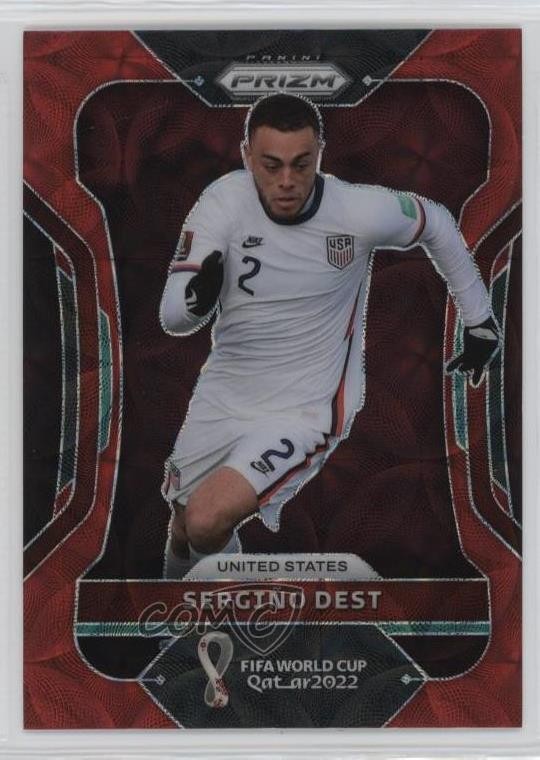 2022 Panini Prizm World Cup Qatar Choice Red Prizm Sergino Dest #206 d0b