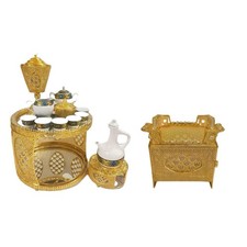 Traditional Ethiopian | Eritrean | Arabs Coffee Table Set, Rekebot  Gold