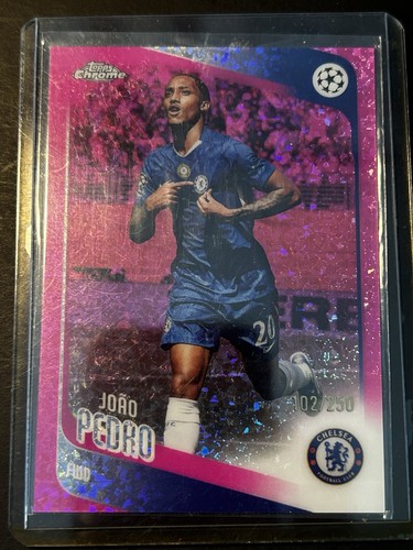 Joao Pedro 2025-26 Topps UEFA Club Competitions #184 Pink Mini Diamond /250