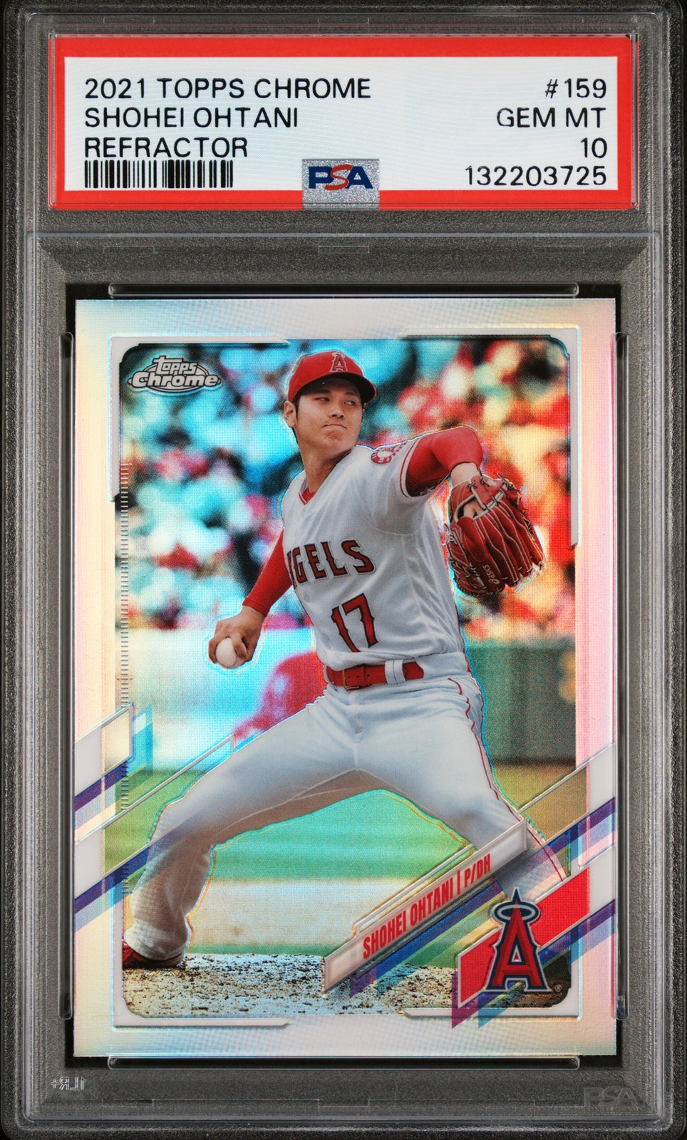 2021 TOPPS CHROME REFRACTOR #159 SHOHEI OHTANI PSA 10