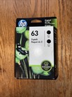 HP 63 Czarny wkład atramentowy 2-pak Oryginalny OEM Oryginalny fabrycznie zapieczętowany Exp 04/2021