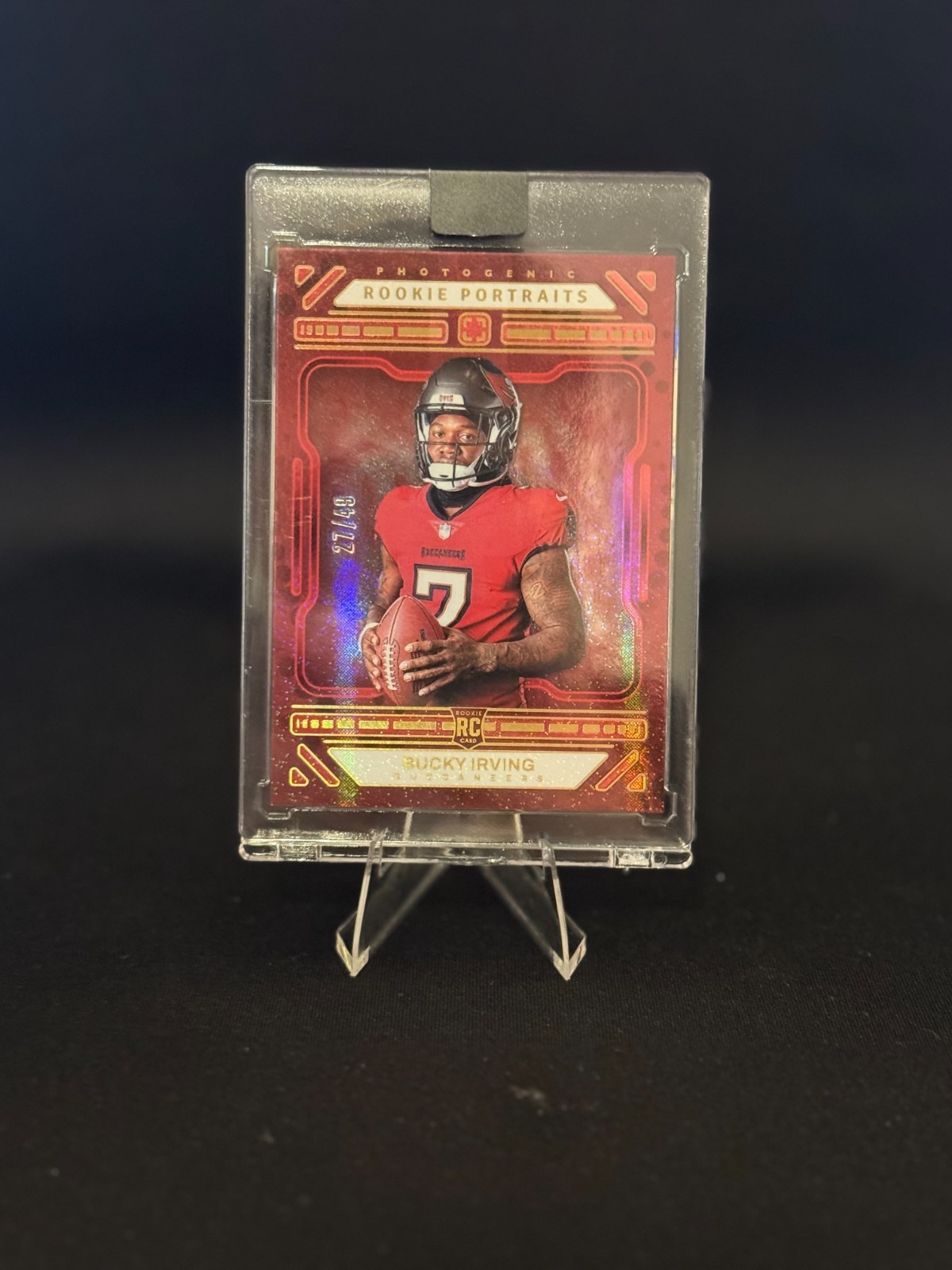 bucky irving 2024 panini photogenic rookie portraits red /49