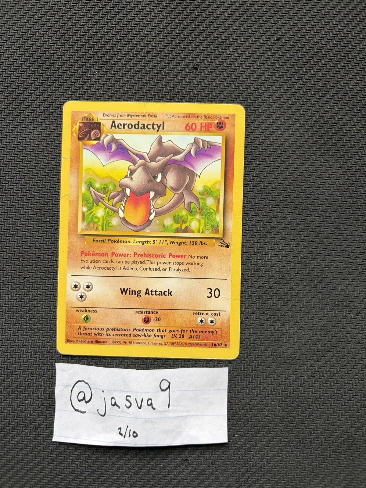 Aerodactyl #16 Pokémon Fossil – AS IS in Picture – SHIPS ASAP