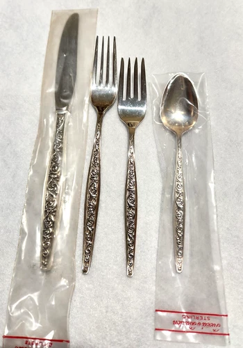 Reed and Barton Renaissance Scroll 4 Piece Place Setting Sterling Silver