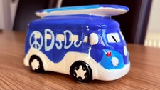 VW camper van ceramic money box Volkswagen bus