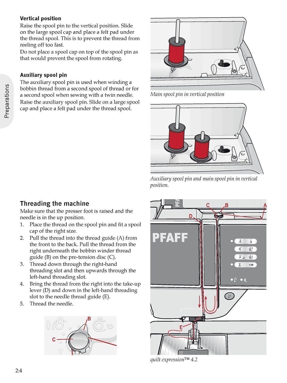 PFAFF Expression 3.2 4.2 Sewing Machine User Manual TOUGH SPIRAL & COVERED