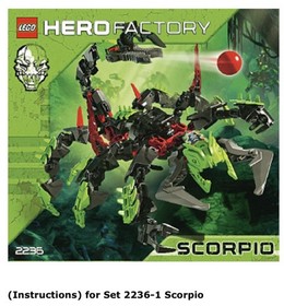 LEGO HERO Factory: SCORPIO ~ 2236 ~ Retired 2012 ~ 100% Complete - Ages 9-16+