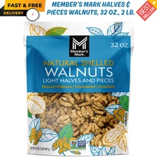 Member's Mark Halves & Pieces Walnuts, 32 oz. 2 lb. Fresh, Nutrient-Rich, NEW