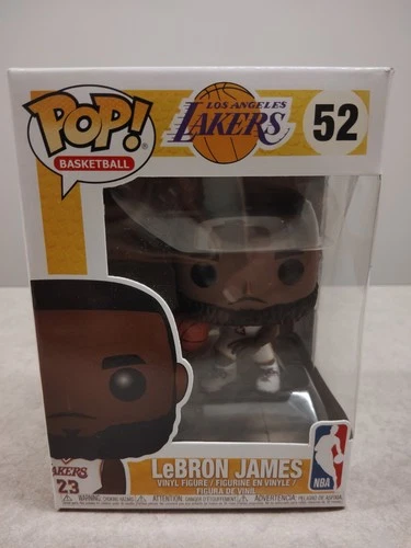 Funko Pop 52 LeBron James NBA Los Angeles Lakers White Jersey Shelf Wear NEW XP