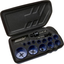 IRWIN TOOLS 3073004 HOLE SAW KIT 17-PIECE 5/8"-3" STEEL BI-METAL