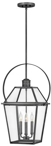 Nouvelle 26 1/2" High Blackened Brass Outdoor Hanging Light - Picture 1 of 10