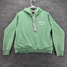 J.Crew x Edie Parker Hoodie Womens Small Green Weekend Special Banana Graphic