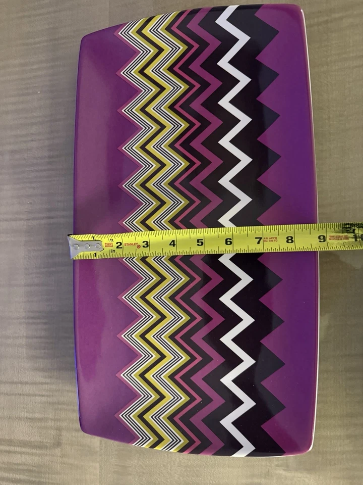 Missoni Home for Target фиолетовая сервировочная тарелка длинное прямоугольное блюдо - Изображение 4 из 4