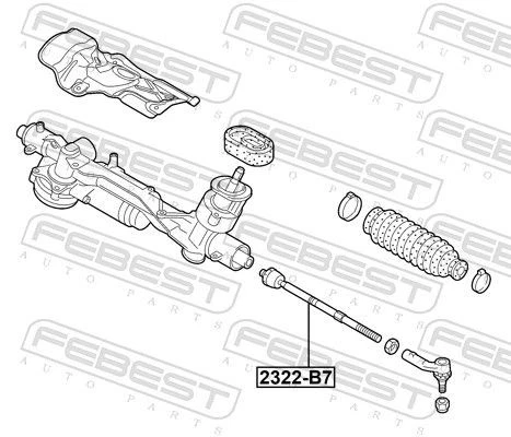 2322-B7 AXIALGELENK SPURSTANGE VORNE FEBEST NEU OE QUALITÄT - Bild 3 von 4