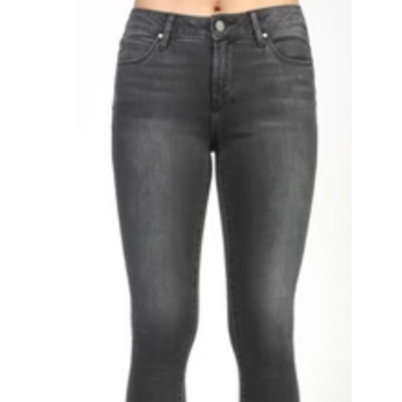 Articles of Society Womens Black Distressed High Rise Skinny Jeans Size 26