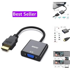 HDMI to VGA, Gold-Plated Adapter Male to Female for Computer, Desktop, Laptop...