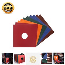 10PCS Multicolor 12-Inch Vinyl Record Jackets - 350gsm Protective Sleeves