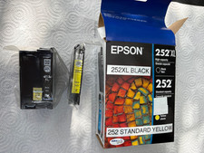 Epson T252 Ink Cartridges. 252XL-Black High Yield  T252-Yellow Standard Yield