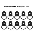 10x Heavy Duty Fixing Point Anchor Lashing Eye Tie Down Loop V-Rings Hook Black