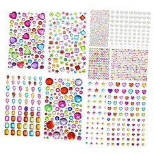 2774PCS Gem Stickers, Self Adhesive Gems for Crafts, Acrylic Bling Heart