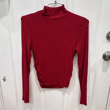 Women Red Turtleneck L/S