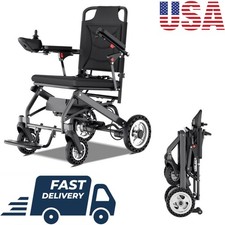 Foldable Lightweight Electric Wheelchair Portable Travel Mobility Powerchair New
