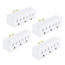 3 Outlet Adapter Extender, 3 Way Grounded Plug Splitter, 1 to 3 Plug outlet s...